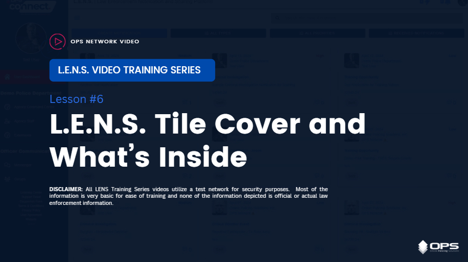 LENS Tile Cover and What's Inside Video - Training Key #6 LENS Tile Cover and What's Inside Video - Training Key #6