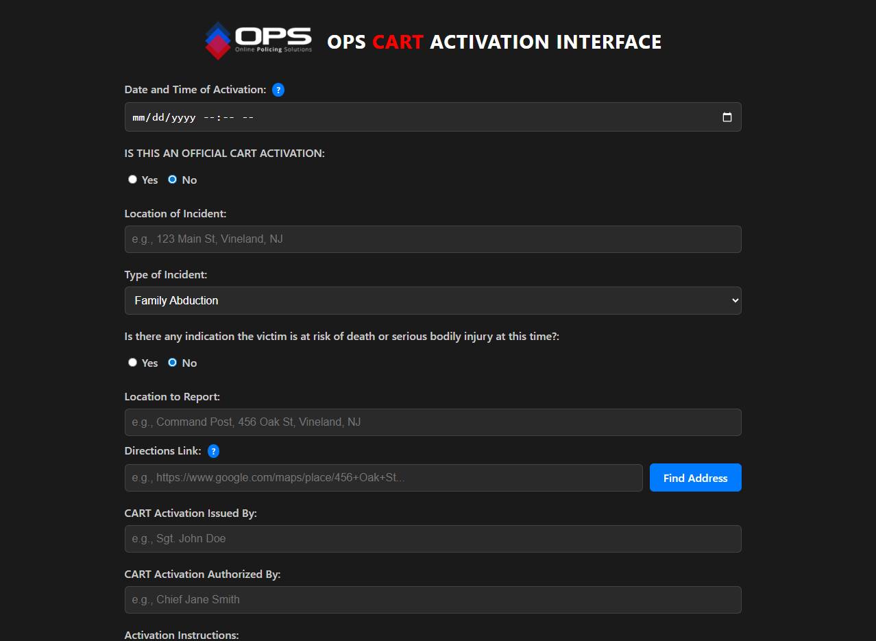 CART Recall Interface